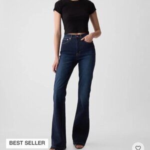 GAP 70’s high rise flare blue denim jeans size 25 / 0